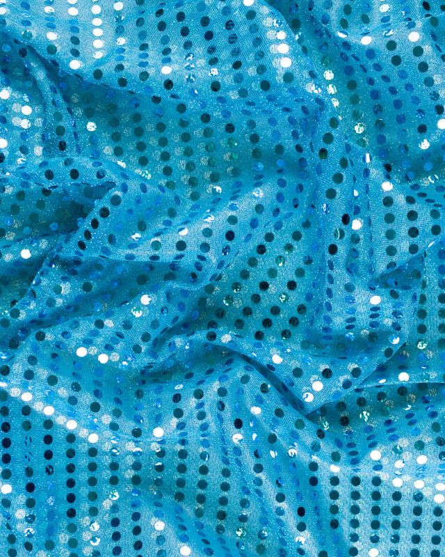 Round Glitter Fabric Turquoise Blue - Tissushop